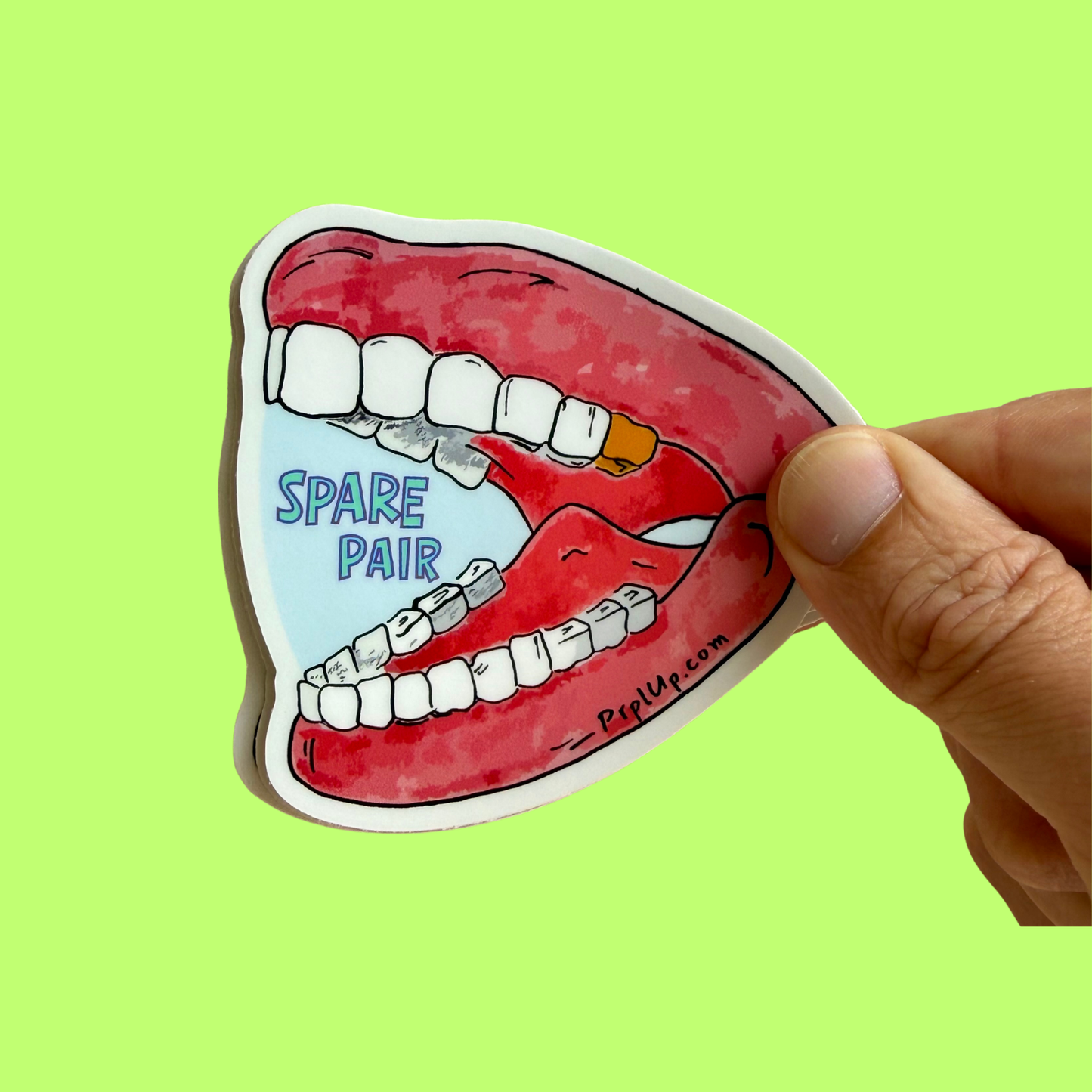Grandpop's Spare Pair Sticker Die Cut - Prpl Up Pup