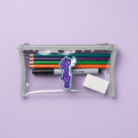 Up with Pup Die Cut Sticker - Prpl Up Pup