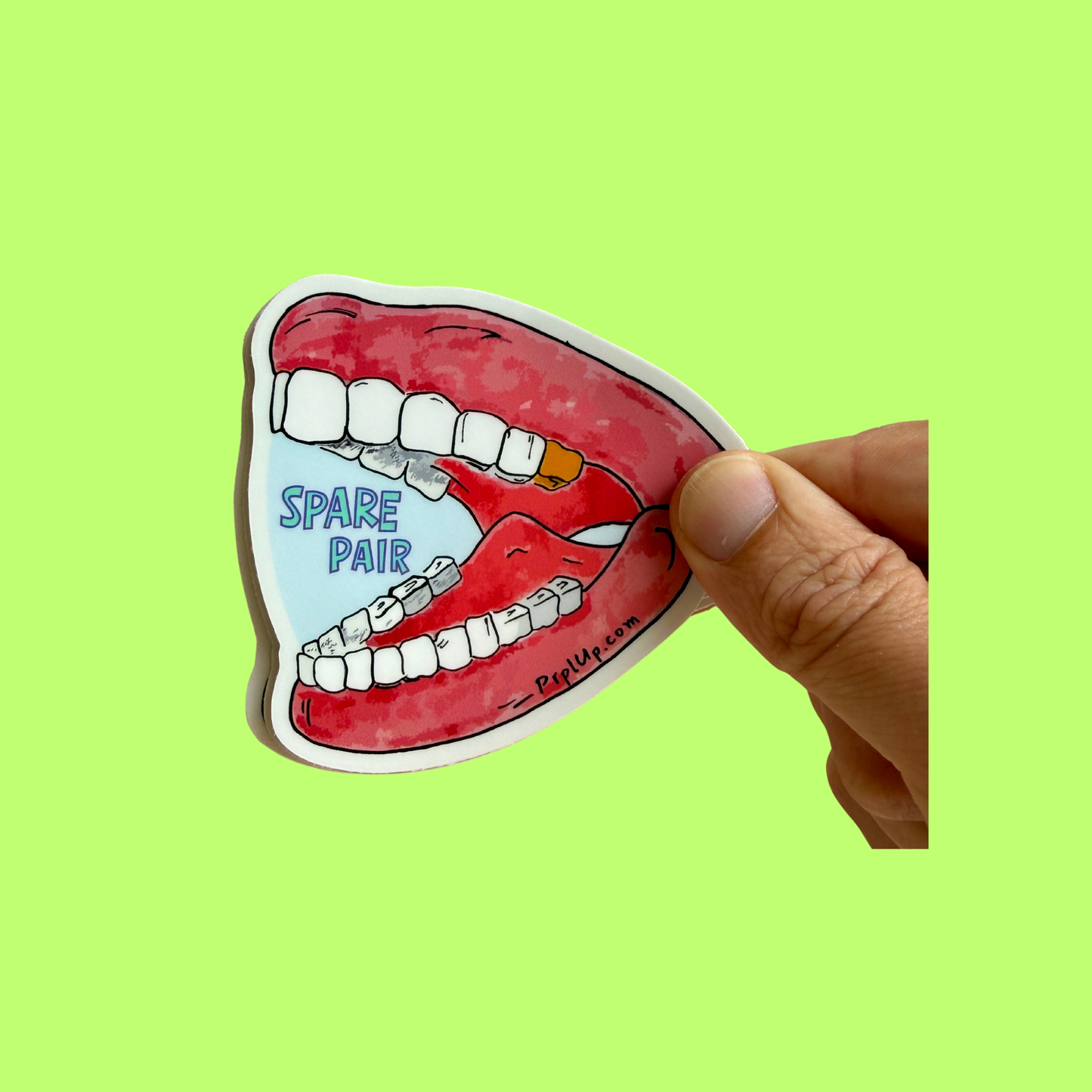 Grandpop's Spare Pair Die Cut Sticker - Prpl Up Pup