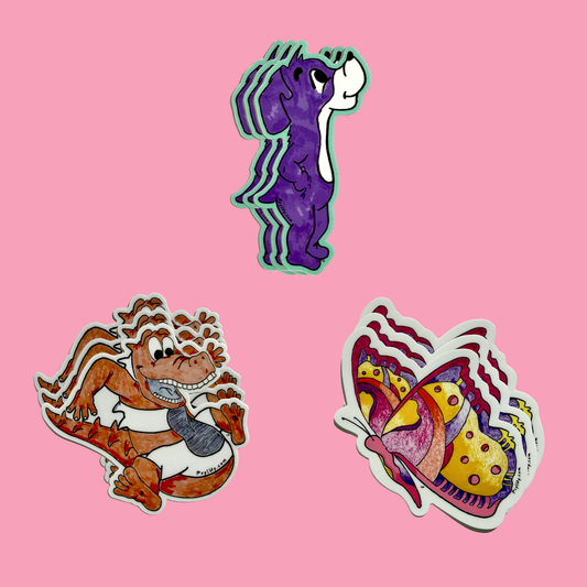 3 Sticker Bundle - Prpl Up Pup