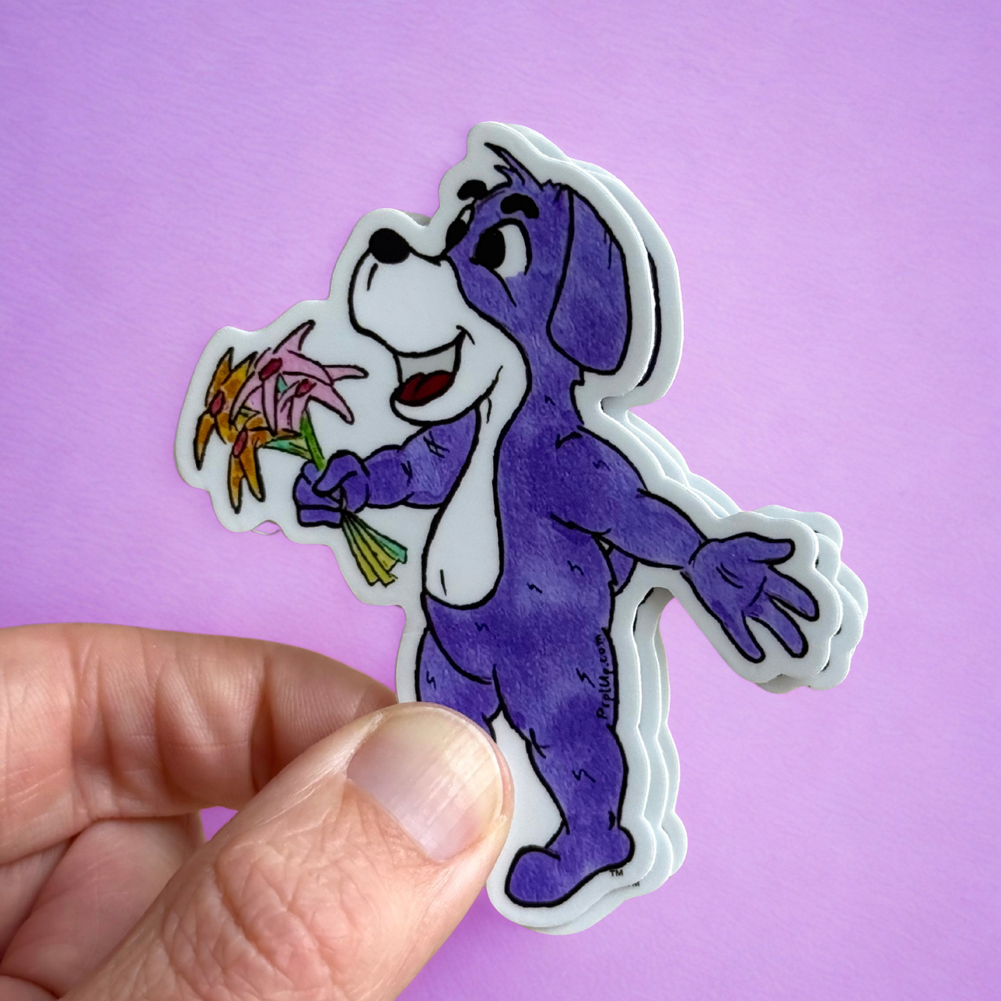 Pup's Gift Die Cut Sticker - Prpl Up Pup